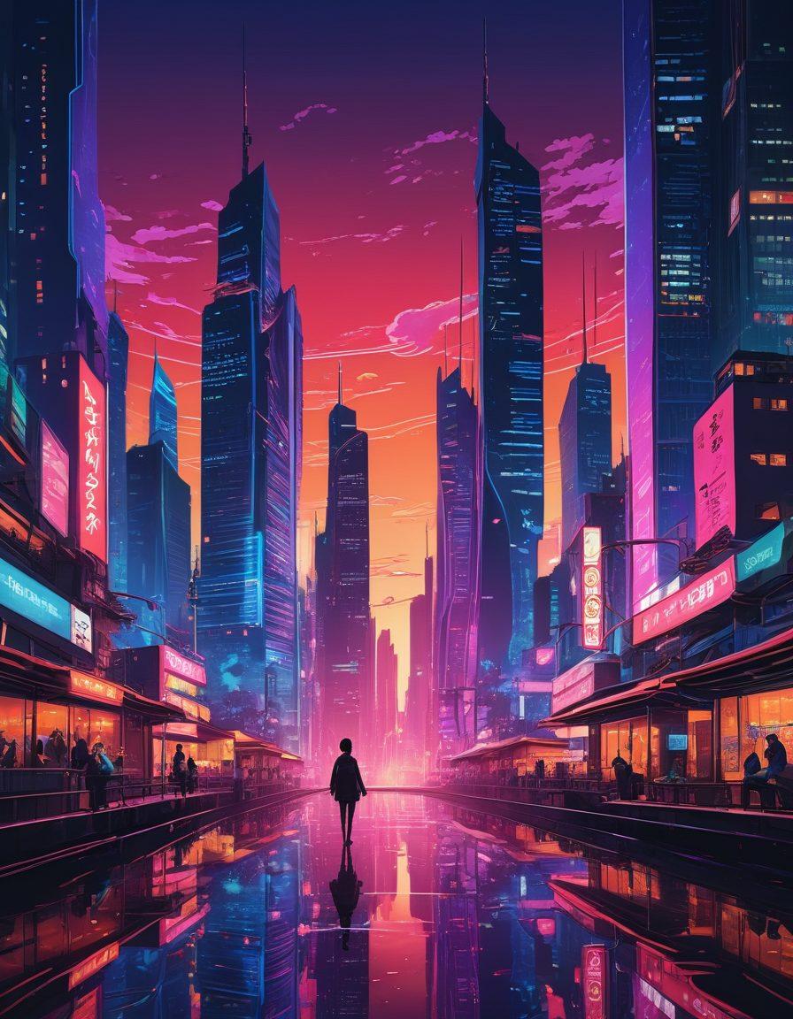 A dynamic split-scene featuring a vibrant manga page transitioning into a mesmerizing animated scene, highlighting bold colors and intricately detailed characters. Incorporate elements like sound waves or stylized motion lines to symbolize animation. The background should blend whimsical fantasy with urban aesthetics, emphasizing the contrast between static manga art and lively animation. Capture the essence of adult themes subtly. super-realistic. vibrant colors. cinematic.